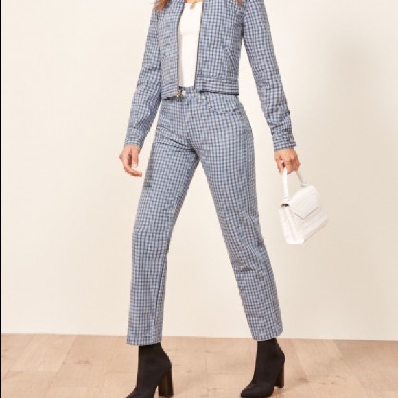 Reformation Denim - Reformation the roper Jean in varsity plaid